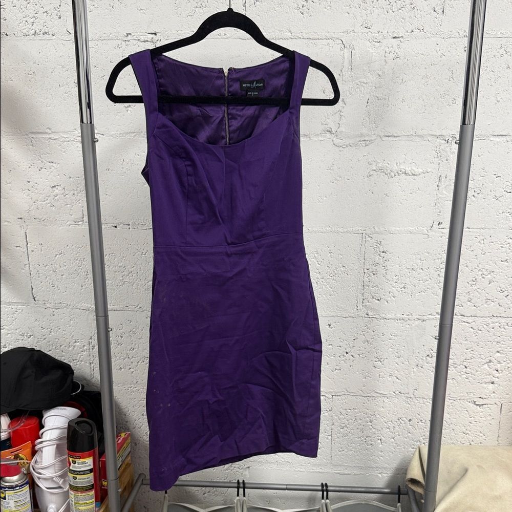 Guess by Marciano Purple Mini Dress Back Zipper Size 0